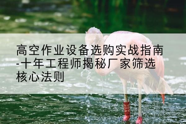 陇南剪叉式升降机厂家-高空作业设备选购实战指南-十年工程师揭秘厂家筛选核心法则