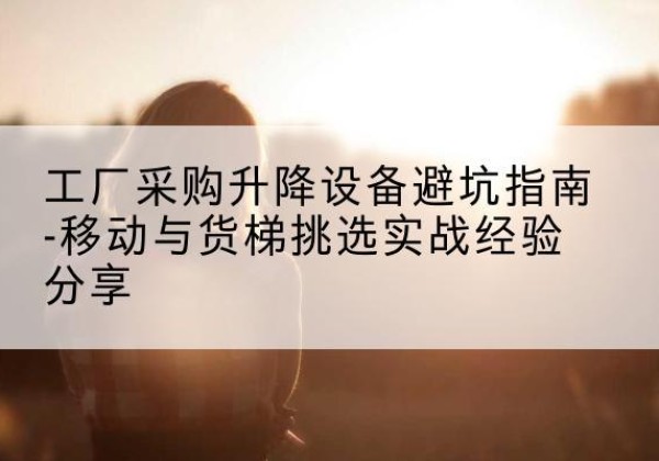 陇南移动式升降机怎么选-工厂采购升降设备避坑指南-移动与货梯挑选实战经验分享