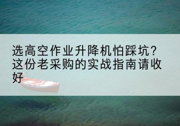 陇南高空作业升降机厂家推荐-选高空作业升降机怕踩坑？这份老采购的实战指南请收好